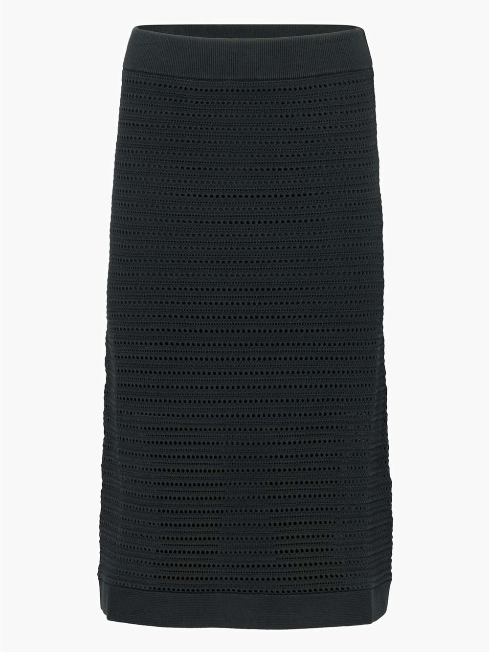 Aritzia Wilfred crochet pointelle knit midi skirt in black size XS